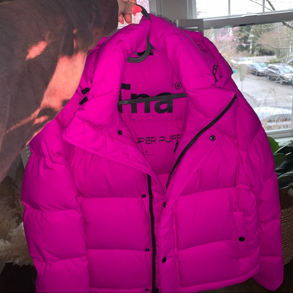 Hot Pink Aritzia Superpuff